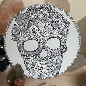 Sugar Skull Halloween Plate